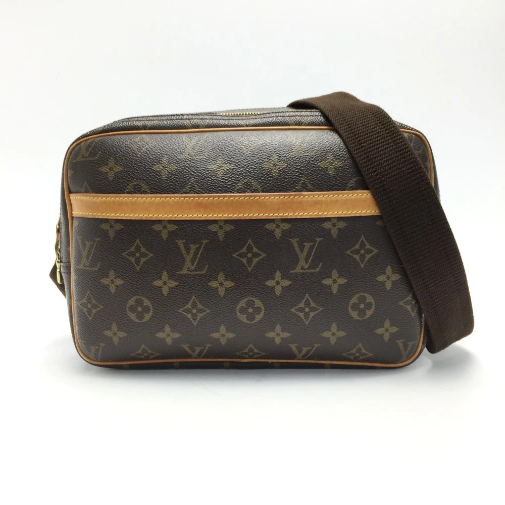 Louis Vuitton Monogram Bag Shoulder Reporter Brown